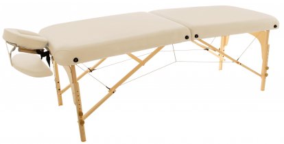Składany leżak drewniany PLF-76cm - beżowy